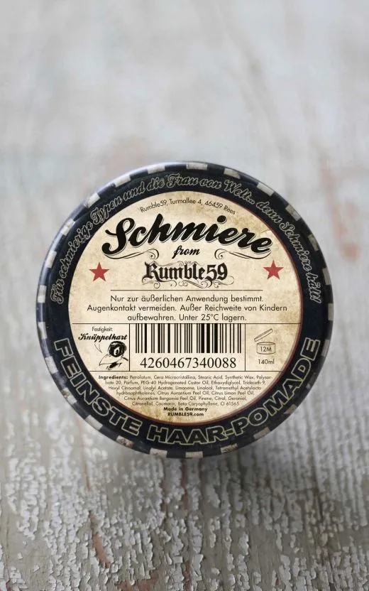 Schmiere Pomade knüppelhart