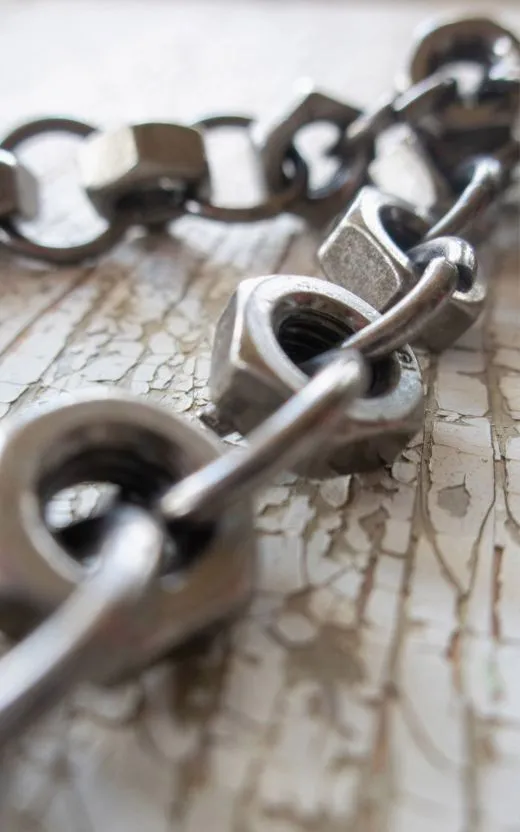 Walletkette Screw nut, 66 cm