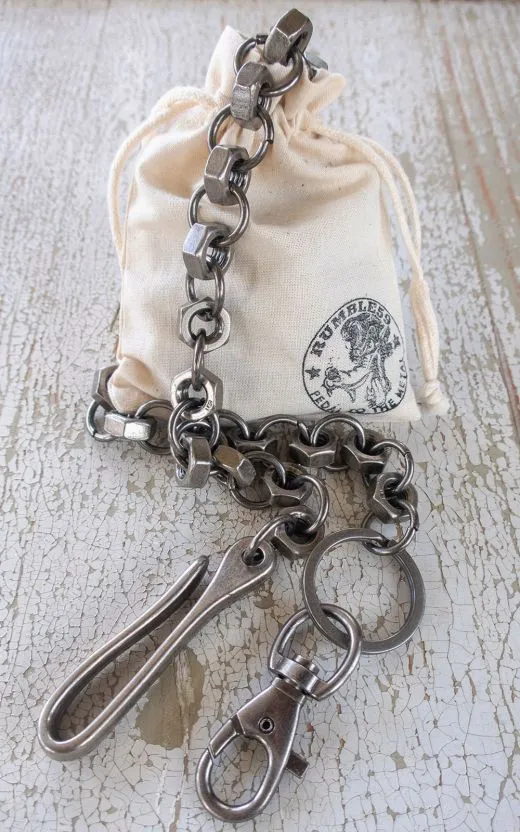 Walletkette Screw nut, 66 cm