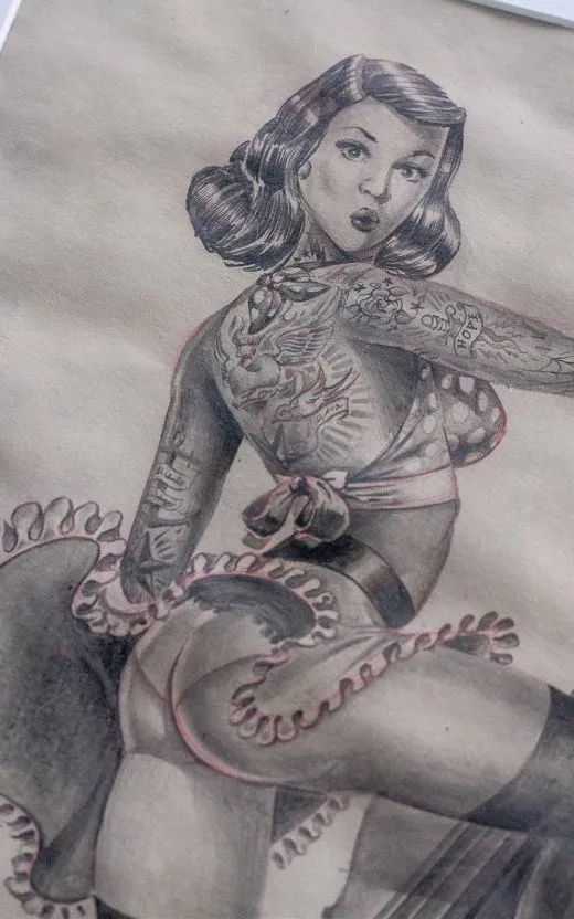 Originalzeichnung All about that Bass