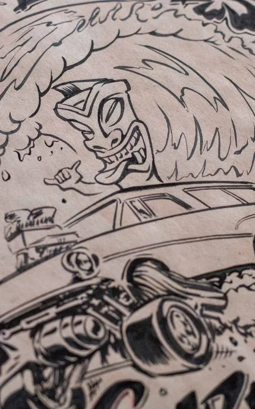 Originalzeichnung Hang loose