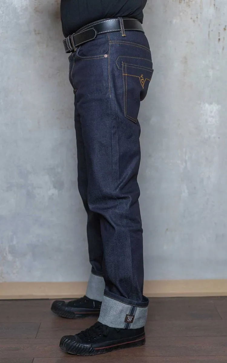 Regular Fit Denim - RAW Blue Burning Blacktop | Rumble59
