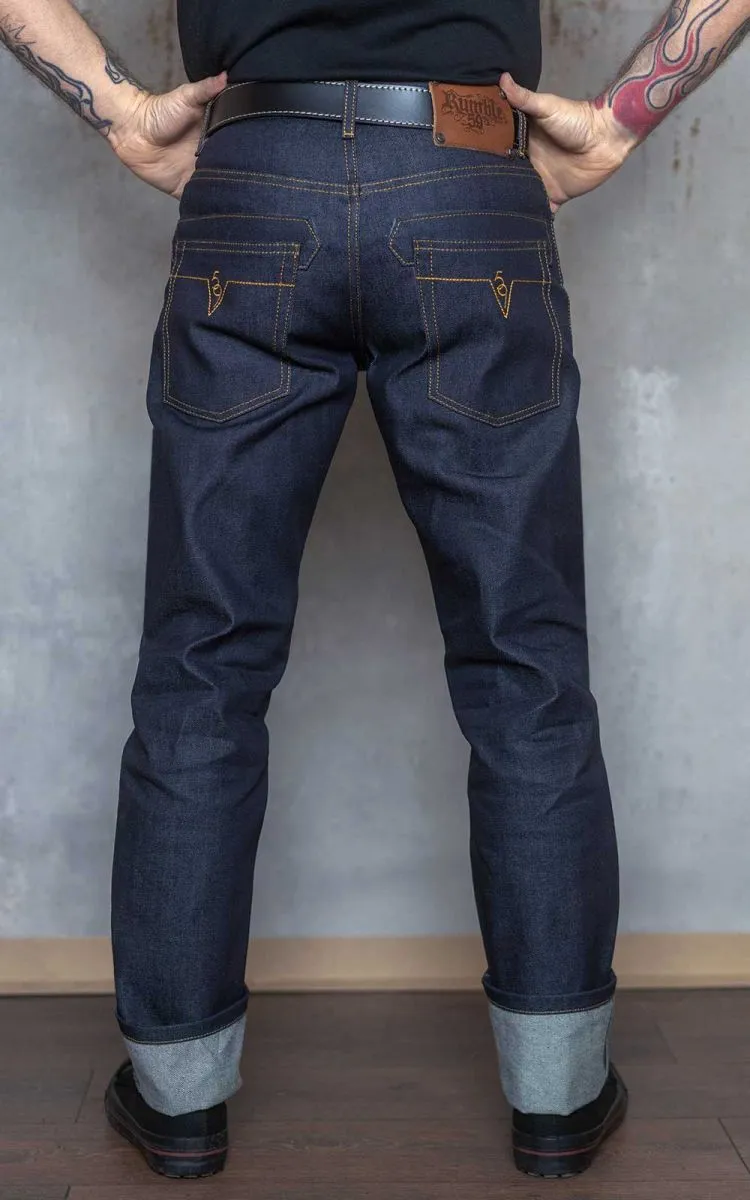 SELVEDGE DENIM SLIM LEG RUMBLE JEANS Jeans Slim Selvedge (Black