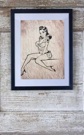 Originalzeichnung Cartoon Betty