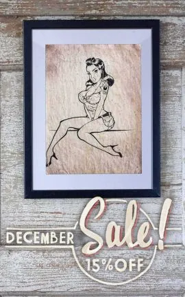 Originalzeichnung Cartoon Betty