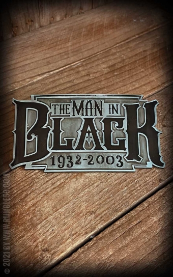 Set ceinture de cuir Marlon Brando noir+ boucle The man in black