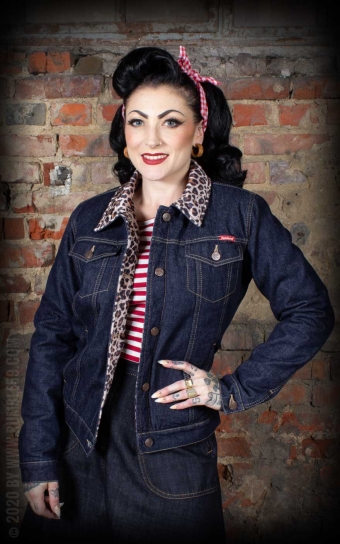 Female Denim Jacket with leo lining