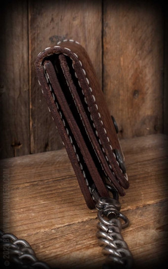 Leather Wallet The King - sunburst handmade