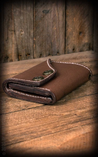 Leder Wallet Tripartite - compact size