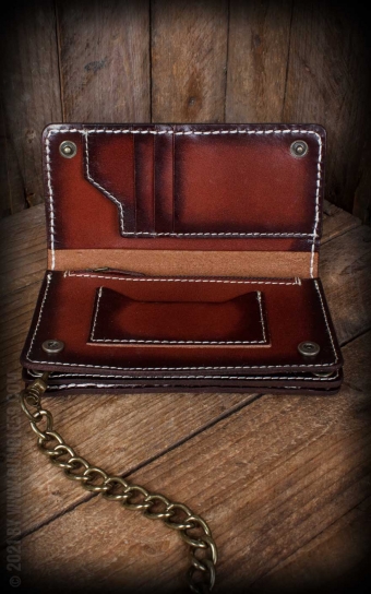 Leather Wallet West Bound - sunburst handmade