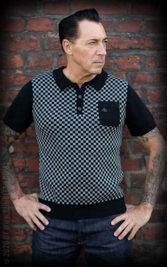 Knitted Polo Shirt Indianapolis - grey