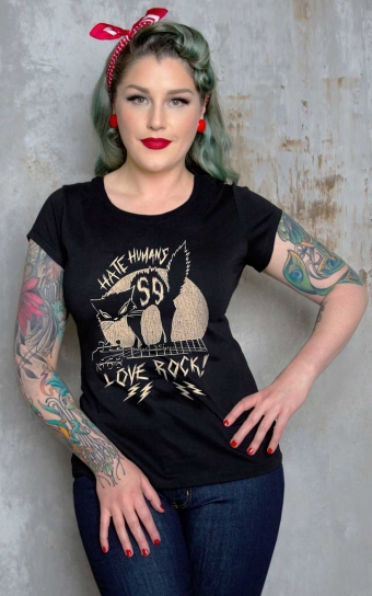T-Shirt - Hate Humans, Love Rock