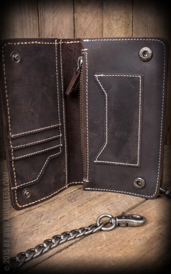 Leather Wallet - marron ou noir