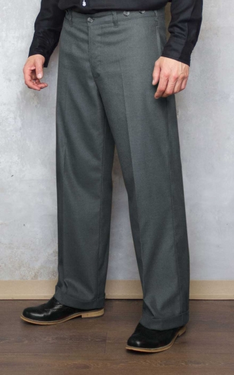 Vintage Loose Fit Pants New Jersey - grey