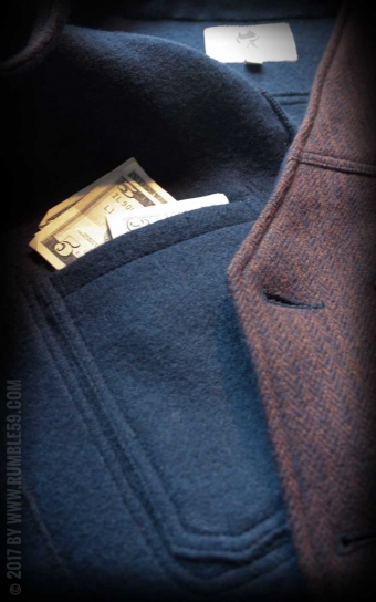 Vintage Vest Boston - Herringbone brown/blue