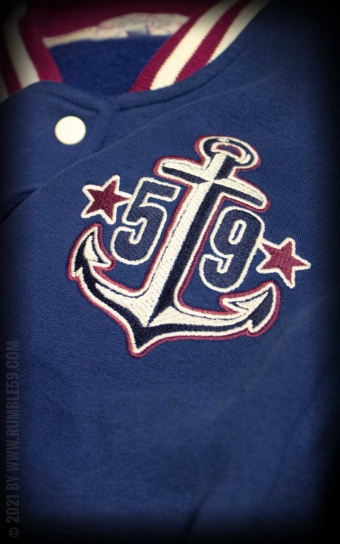Ladies Sweat College Jacket - Anchors aweigh!