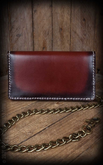 Leather Wallet Anchor - sunburst handmade