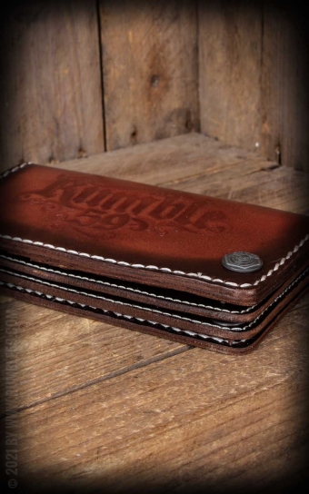 Leather Wallet sunburst handmade