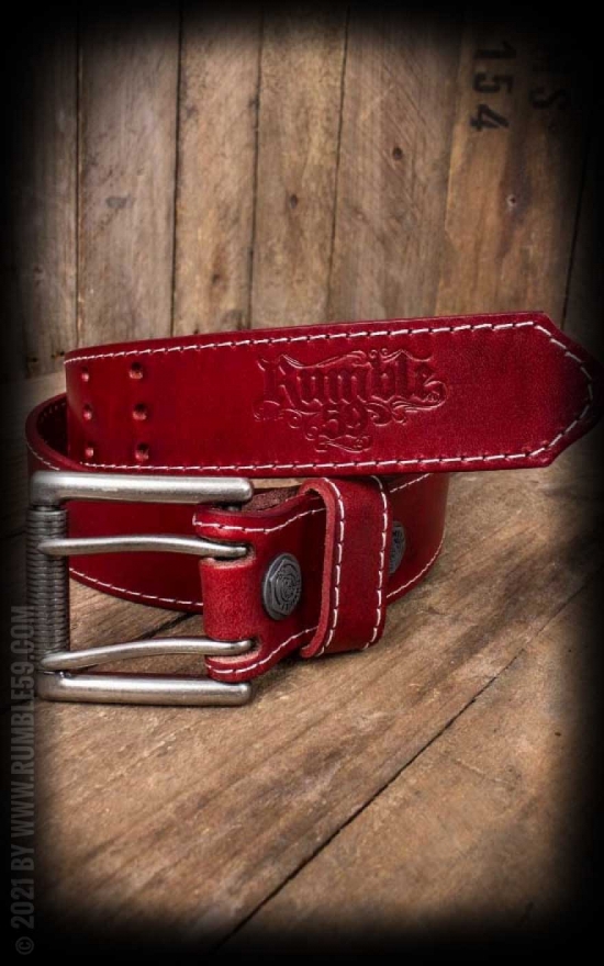 Standard Red Baller Leather Belt