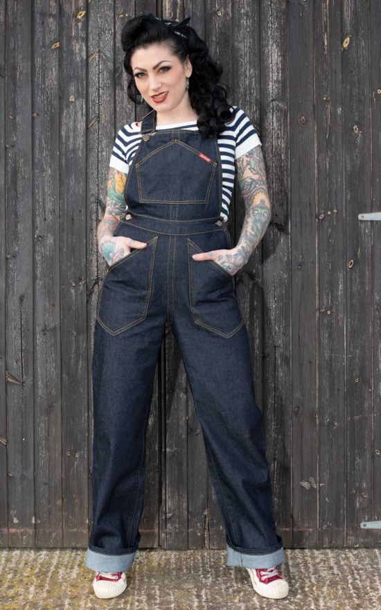Denim Dungarees - The Riveter  Rumble59 - Official Rumble59 Shop for Jeans,  Jackets & Clothing