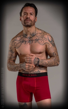 Boxer shorts RnR Until I die - red/black