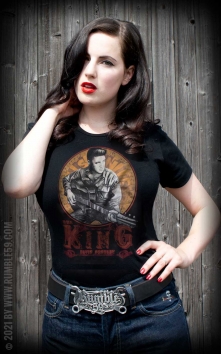 Ladies T-Shirt Young Elvis Presley