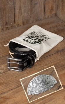 Set Leather belt Brando black+Buckle Sun Records Company