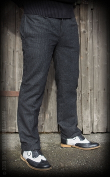 Vintage Slim Fit Pants Pasadena - rayé noir/gris