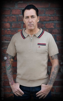 Knitted Polo Shirt Rockford - beige